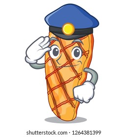 Police grilled chicken fillets on cartoon plate