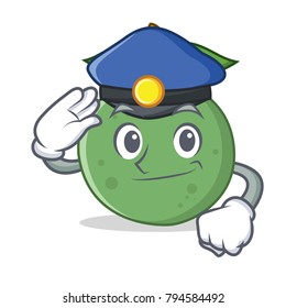 Police guava character cartoon style
