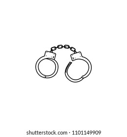 police, handcuff icon vector template