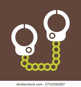 Icono gráfico de Vector creativo de esposas de policía