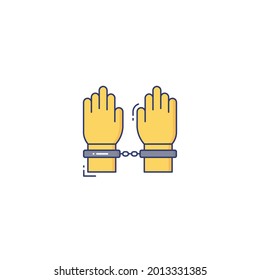 police handcuffs Icon Isolated On White Background