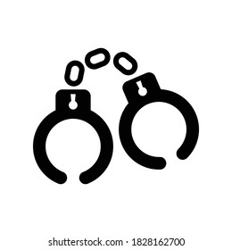 Police handcuffs icon.crime,handcuff (vector illustration)