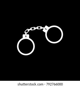 Police handcuffs vector icon