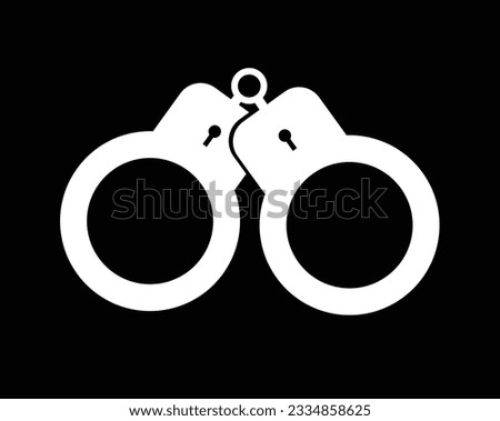 Police handcuffs vector icon. filled flat sign for mobile concept and web design. Handcuff glyph icon. Symbol, logo illustration. Vector graphics.