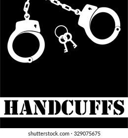Police handcuffs. Vector illustration.