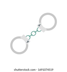 Police Handcuffs. Vector illustration EPS 10.