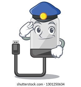 Police hard drive in shape of mascot