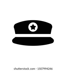Police Hat Cap Vector Icon