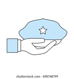 Police hat cartoon