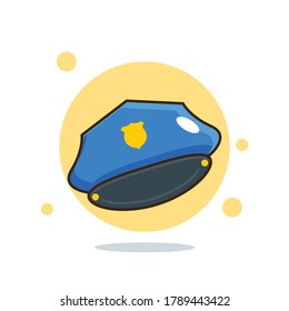 police hat cartoon vector illustration