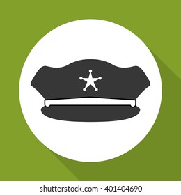 police hat design, vector illustration