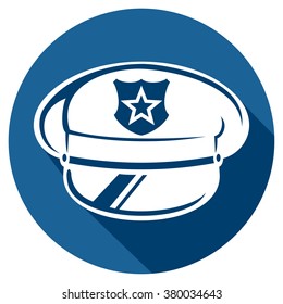 police hat flat icon