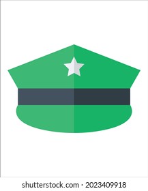 Police hat fully editable vector icon


