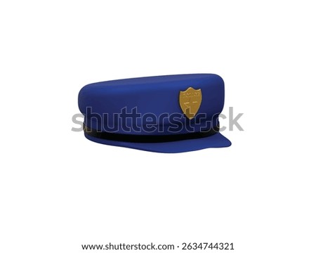 police hat icon 3d illustration render