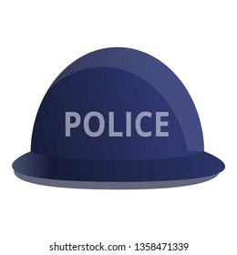 Police hat icon. Cartoon of police hat vector icon for web design isolated on white background