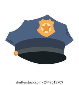 Police hat icon clipart avatar logotype isolated vector illustration