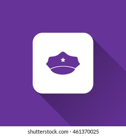 police hat icon. flat design