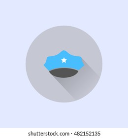 police hat icon. flat style