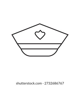 design de elemento de ilustração de ícone de chapéu police