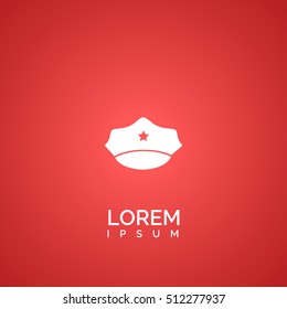 police hat icon. police hat logo