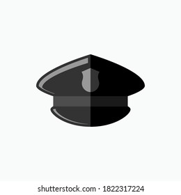 Police Hat Icon. Officer Symbol - Vector Logo Template.