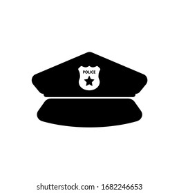 police hat icon on white background