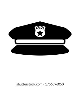 police hat icon on white background