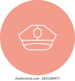 Police Hat Icon Symbol Art Sign