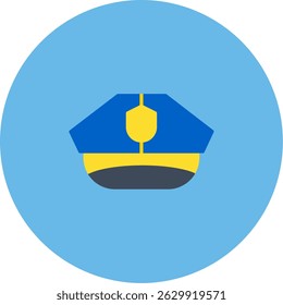 Police Hat Icon Symbol Art Sign