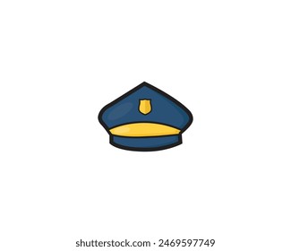 police hat icon vector design