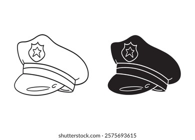 Police hat icon. Vector design illustration isolated on white background