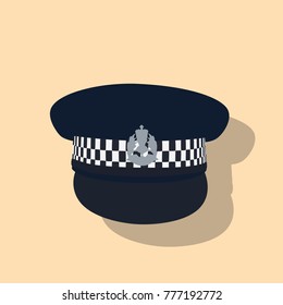 Police hat icon, vector illustration design. Police objects collection.