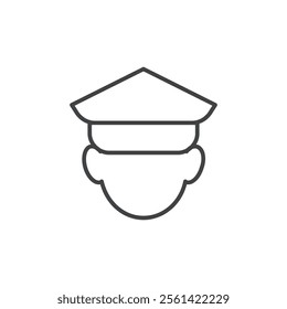 Police hat icon Vector logo set flat