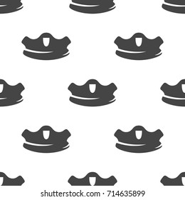 Police hat seamless pattern. Vector illustration for backgrounds