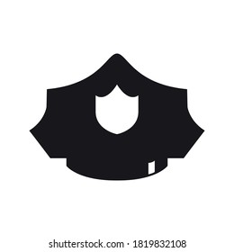 Police hat, simple flat vector illustration design