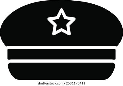 Icono detallado de la Ilustración vectorial del sombrero de policía