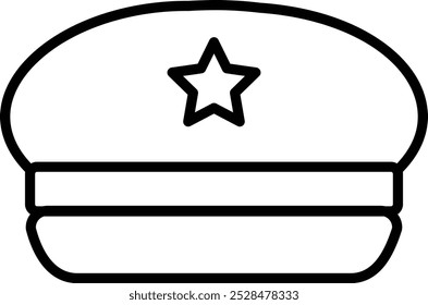 Icono de Ilustración vectorial de sombrero de policía