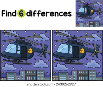 Police Helicopter Find The Differences