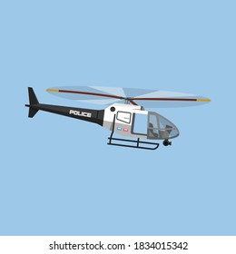 police helicopter flat icon,symbol and vector,Can be used for web, print and mobile