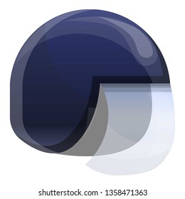 Police helmet icon. Cartoon of police helmet vector icon for web design isolated on white background