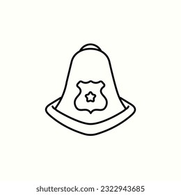 police helmet icon, isolated icon in light background, perfect for website, blog, logo, graphic design, social media, UI, mobile app