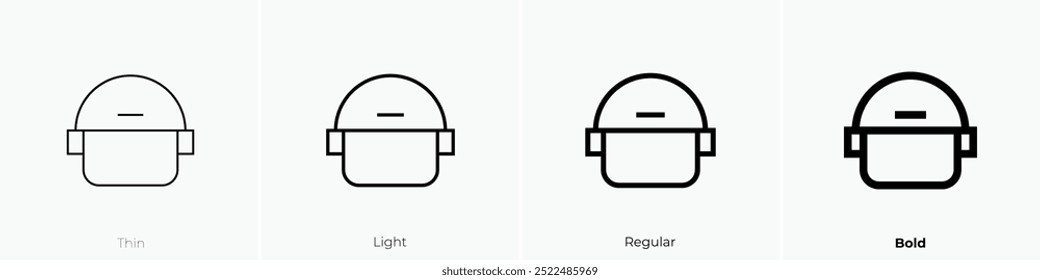 police helmet icon. Thin, Light Regular And Bold style design isolated on white background