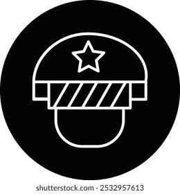 Police Helmet Vector Illustration Detailed Icon