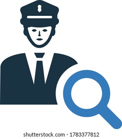 Police help icon / vector graphics