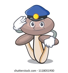Police honey agaric mushroom character cartoon