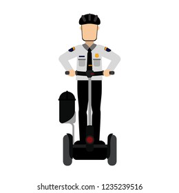 Police with hoverboard