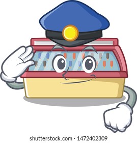 Police ice cream freezer isolated the mascot
