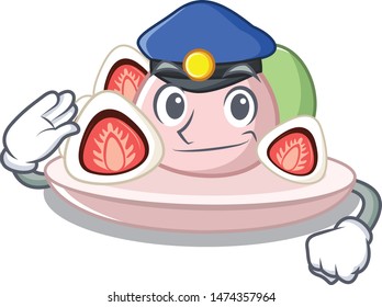 Police ichigo daifuku in the character fridge