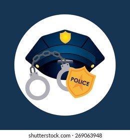 police icon design, vector illustration eps10 graphic
