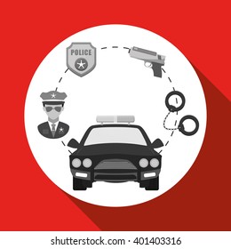 police icon design, vector illustration